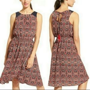 Athleta Martinique Boho Print Tassle Sun Dress Sz S